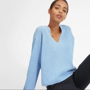 Everlane Cashmere Rib V Neck Sweater XL